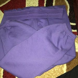 Purple sweat pants
